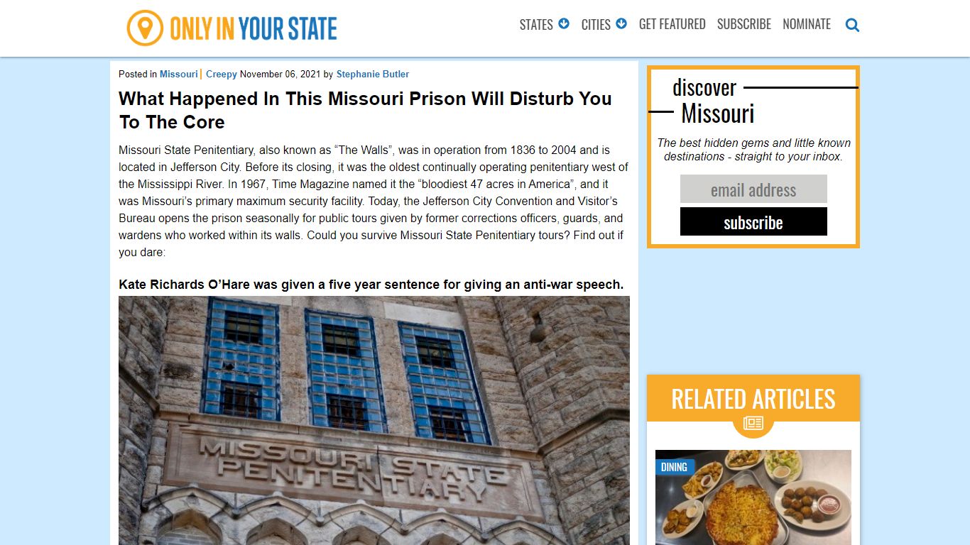 Missouri State Penitentiary Tours Will Disturb You - OnlyInYourState